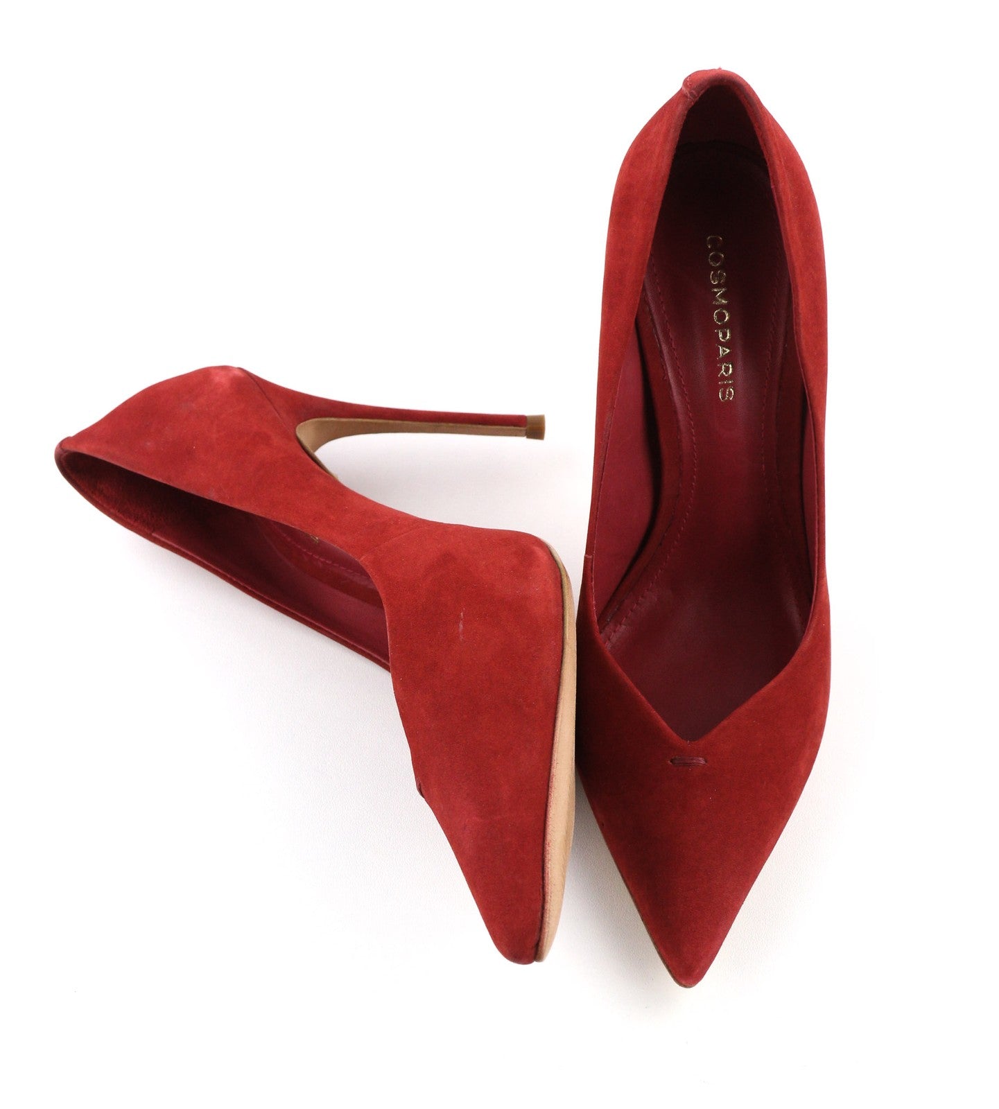 COSMOPARIS Avelia/Nub Rubis Women's Heels UK3.5 EU36 Red Suede Pointed Pumps