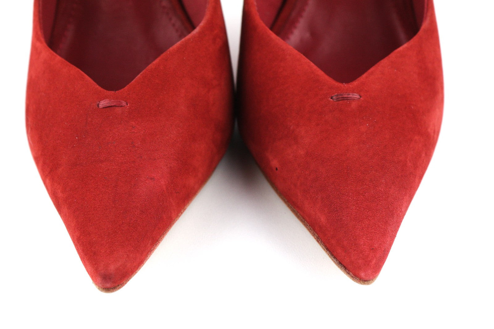 COSMOPARIS Avelia/Nub Rubis Women's Heels UK3.5 EU36 Red Suede Pointed Pumps