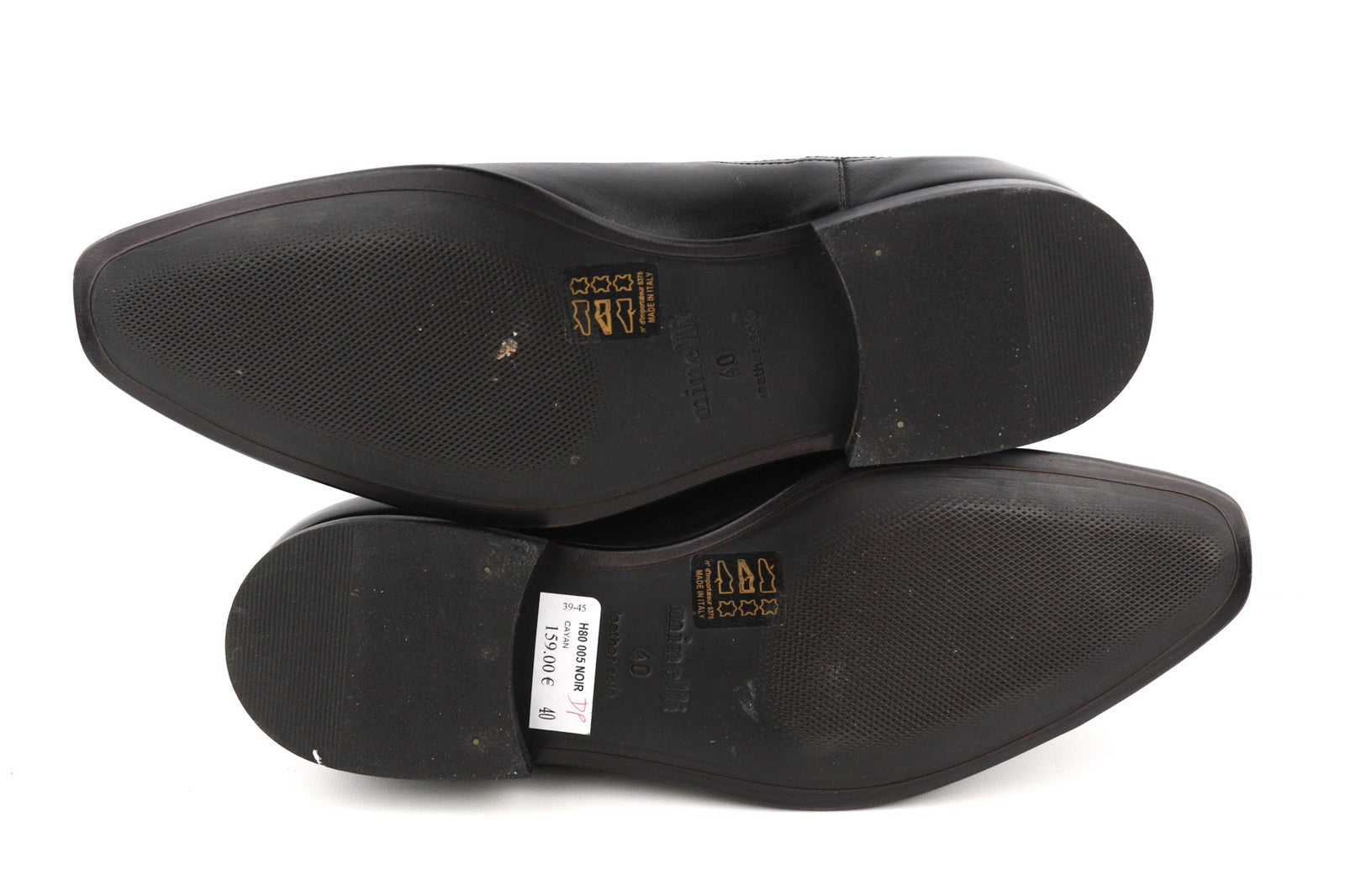 MINELLI Cayan Men's Boots UK6.5 EU40 Black Calfskin Square Toe Ankle Pull On