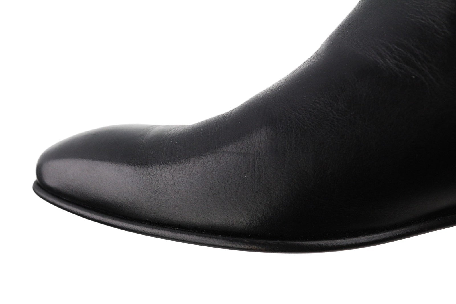 MINELLI Cayan Men's Boots UK6.5 EU40 Black Calfskin Square Toe Ankle Pull On