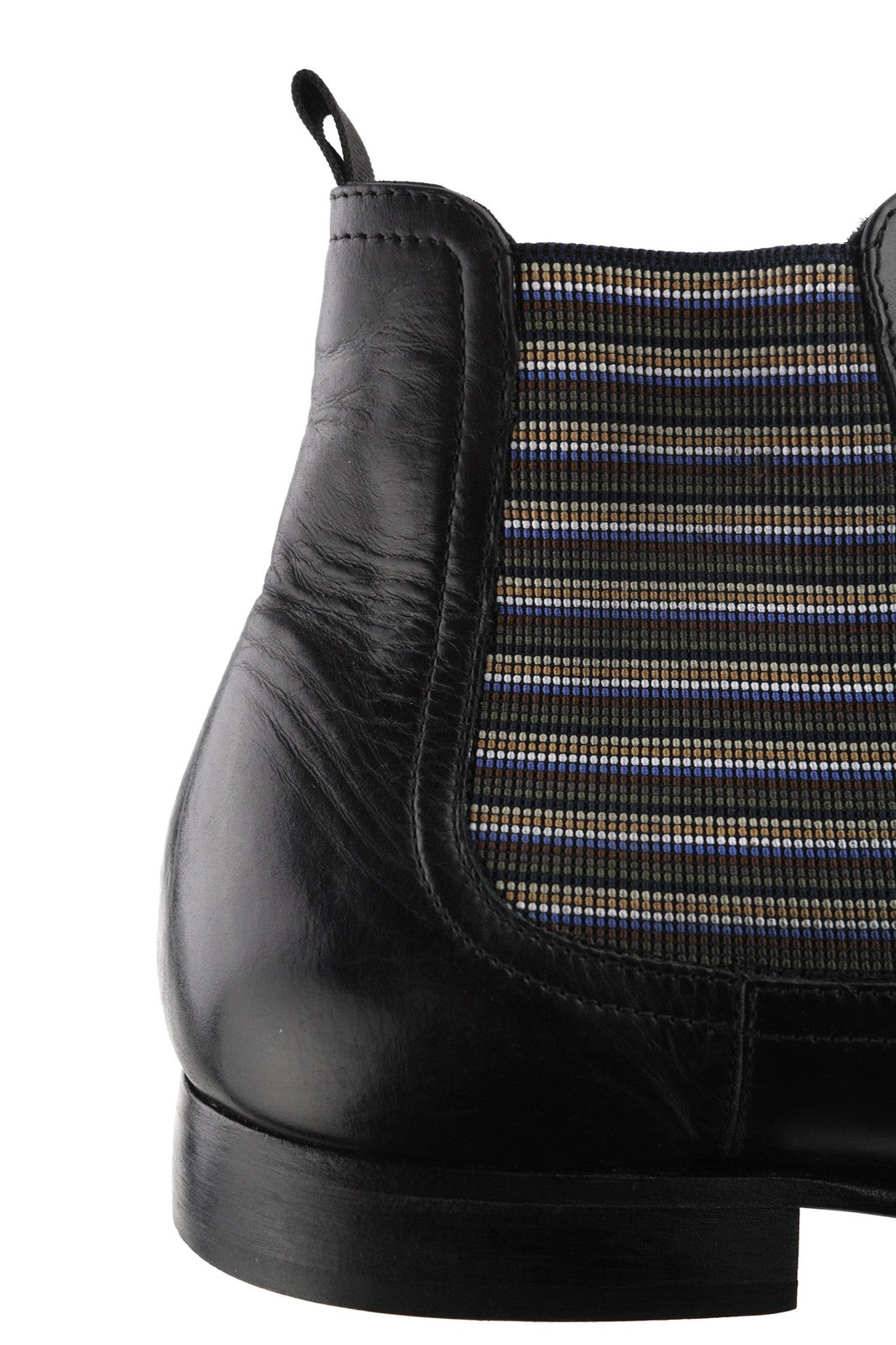 MINELLI Cayan Men's Boots UK6.5 EU40 Black Calfskin Square Toe Ankle Pull On