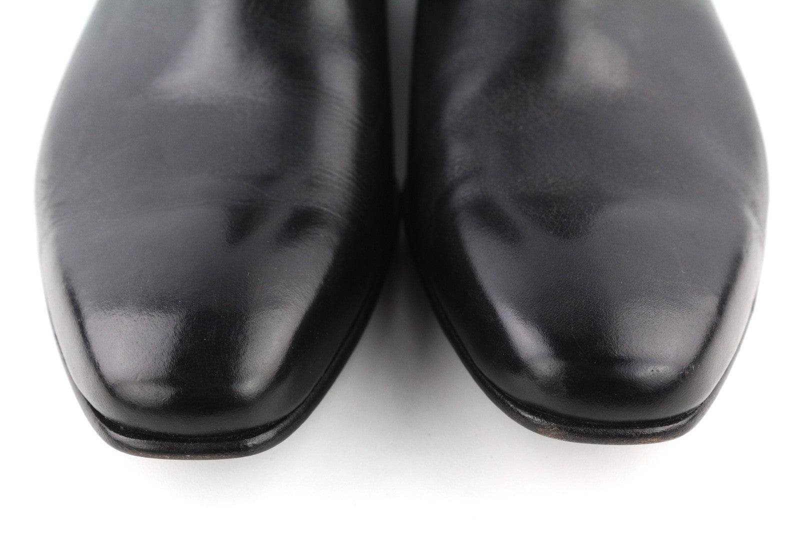 MINELLI Cayan Men's Boots UK6.5 EU40 Black Calfskin Square Toe Ankle Pull On