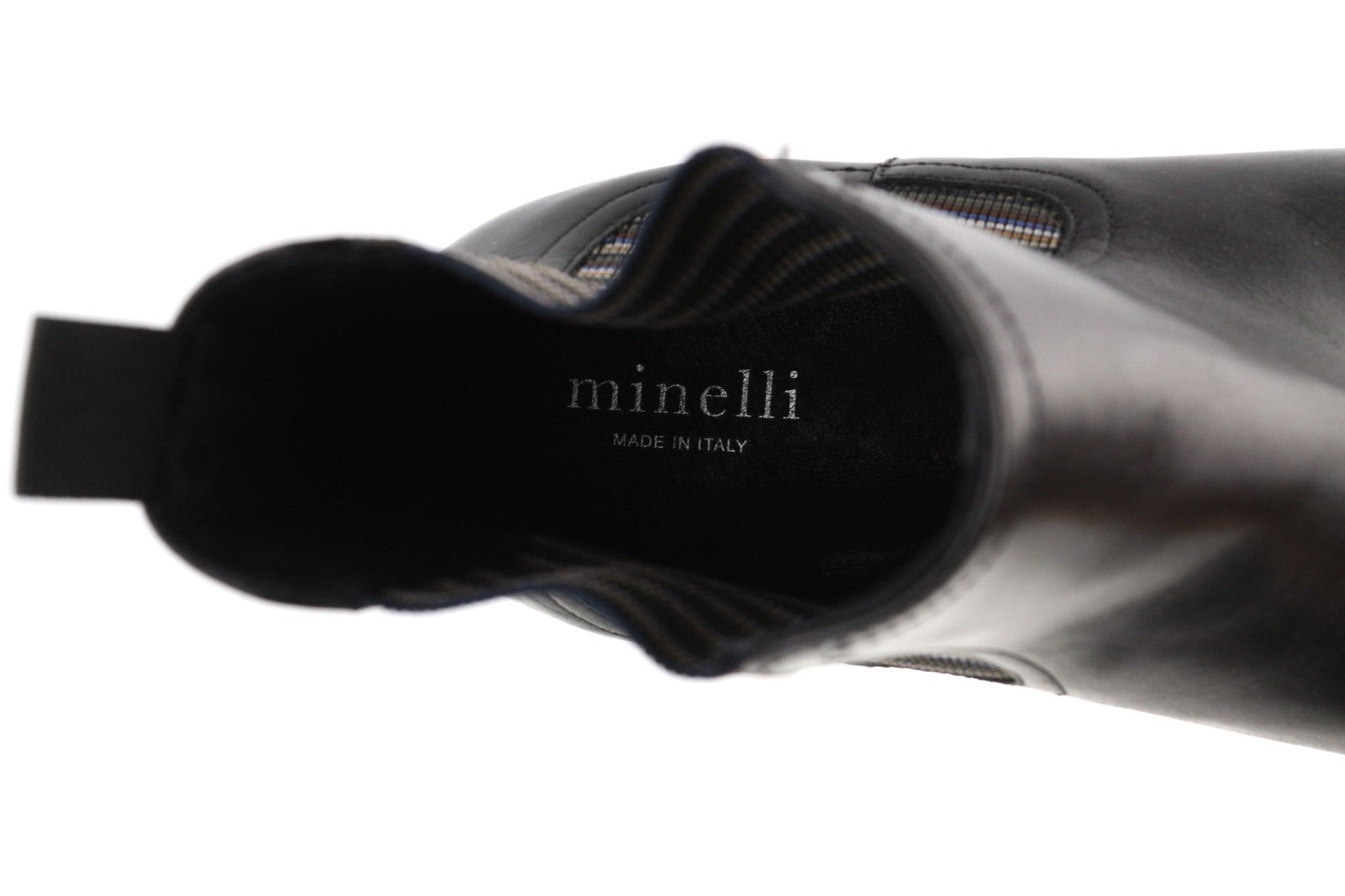 MINELLI Cayan Men's Boots UK6.5 EU40 Black Calfskin Square Toe Ankle Pull On