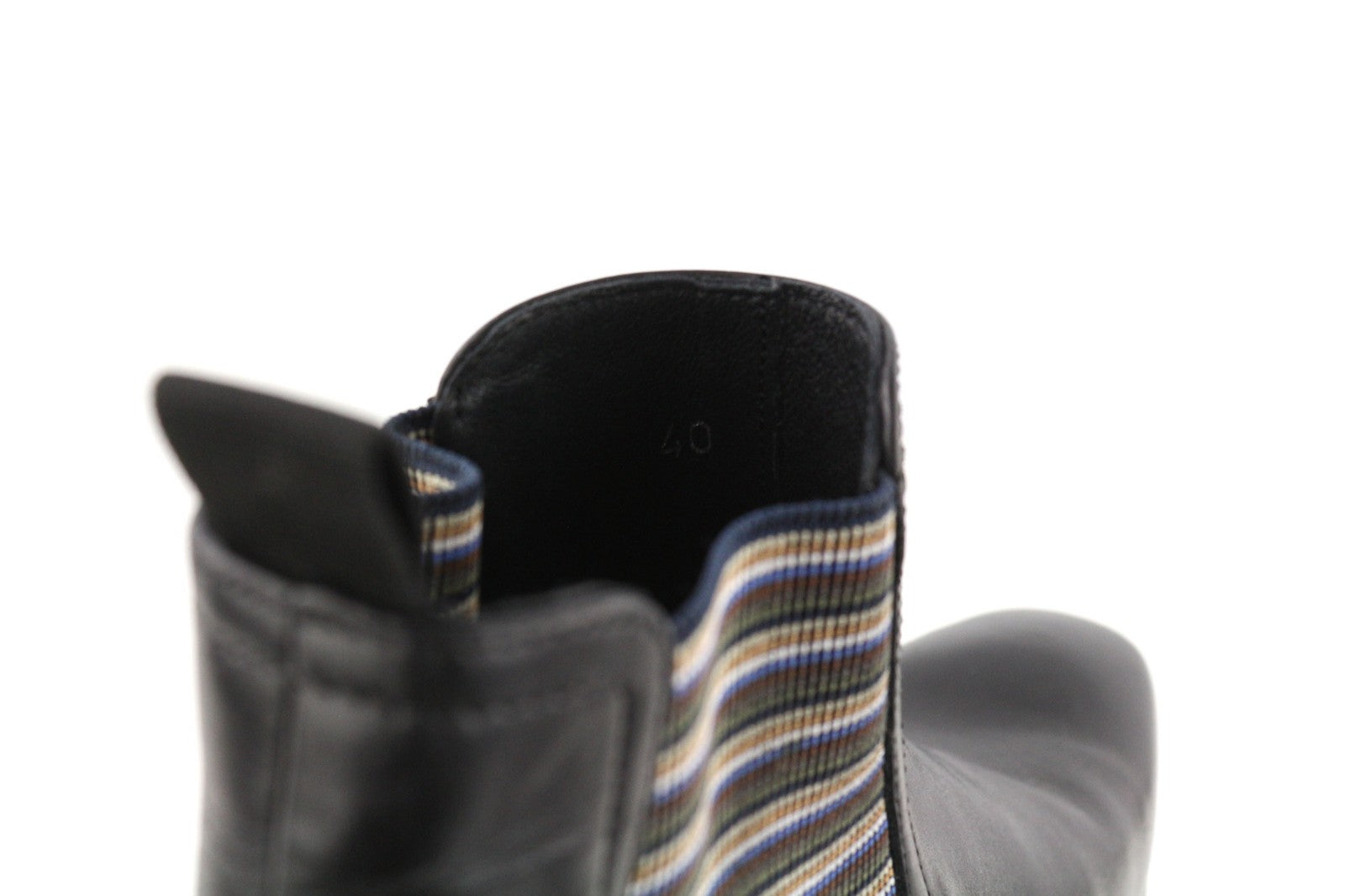 MINELLI Cayan Men's Boots UK6.5 EU40 Black Calfskin Square Toe Ankle Pull On