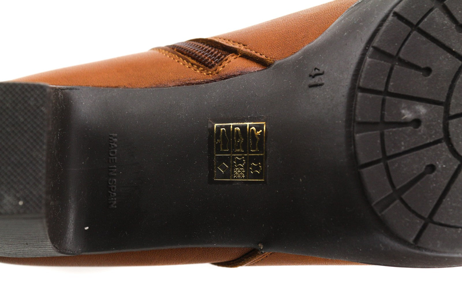 BLUEGENEX Napa Cuero Women's Boots EU41 Brown Leather Almond Toe Zip Heel