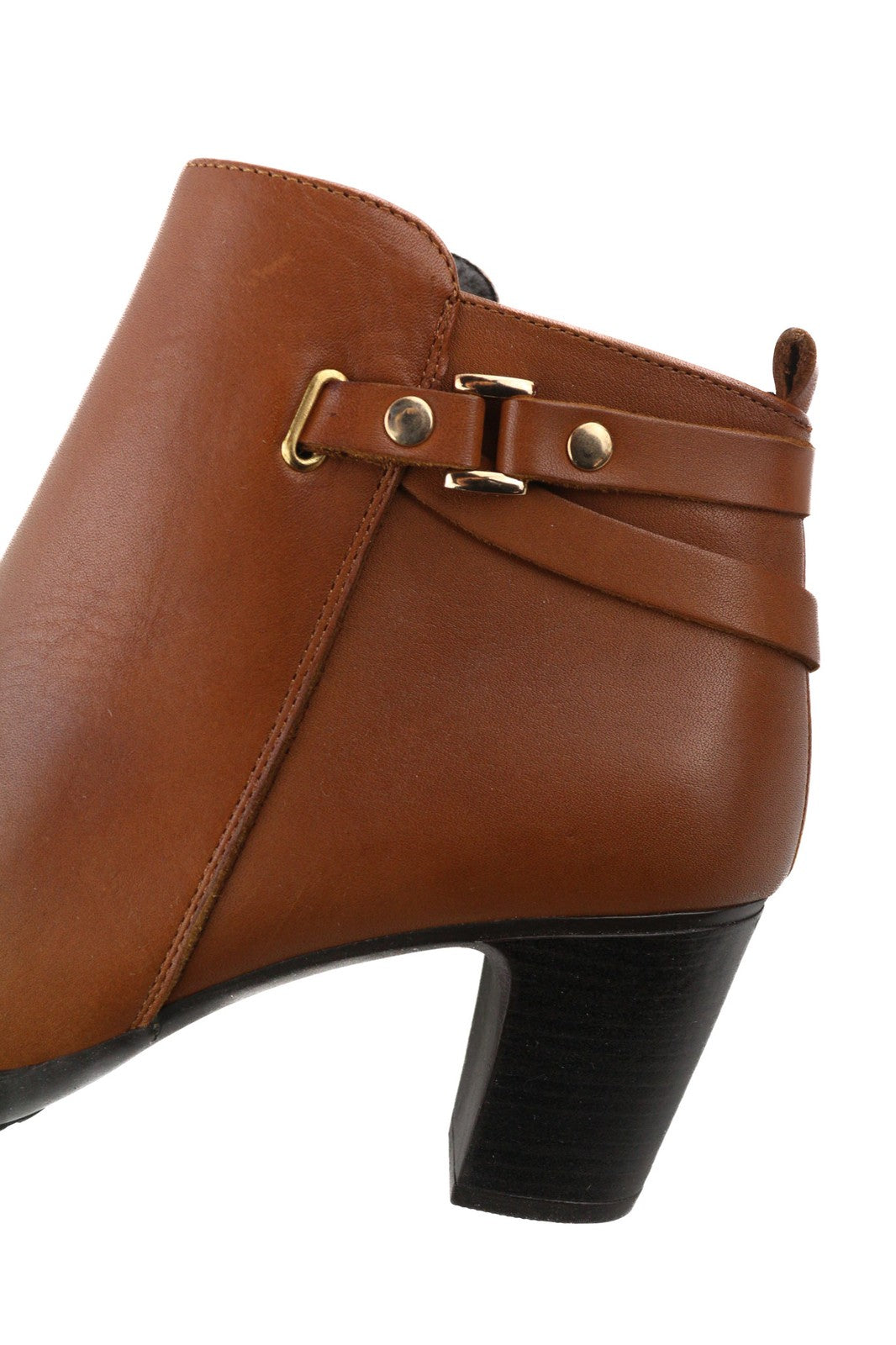 BLUEGENEX Napa Cuero Women's Boots EU41 Brown Leather Almond Toe Zip Heel