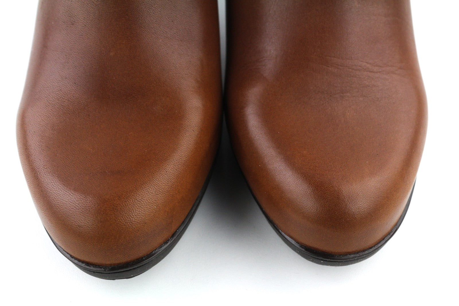 BLUEGENEX Napa Cuero Women's Boots EU41 Brown Leather Almond Toe Zip Heel