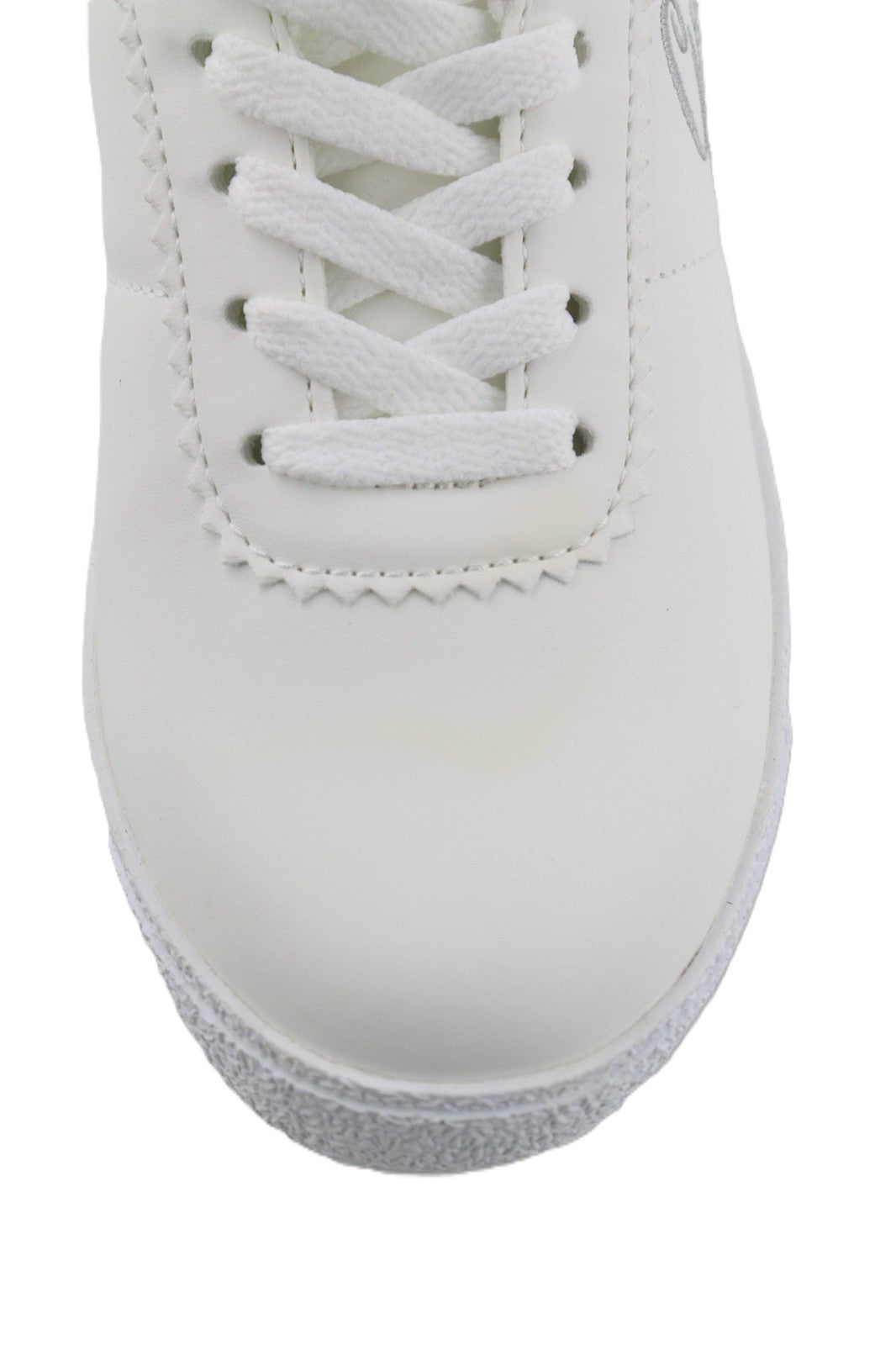 GUESS Women's Sneakers UK3 EU36 Light White Low Top Lace Up Side Logo