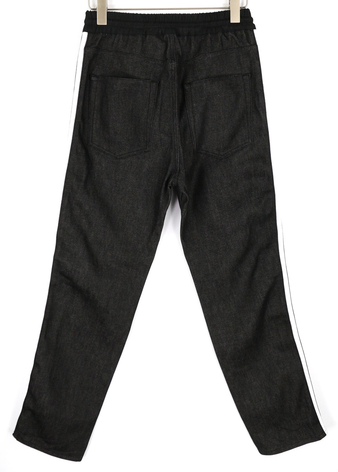 DIESEL BLACK GOLD 1766RIB Men's Jeans W26 Black Tapered Elastic Waist Logo