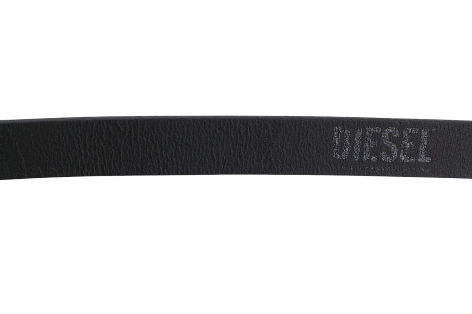 DIESEL B-Texy Women Belt 85 cm Black Leather Thin Strap Metal Buckle