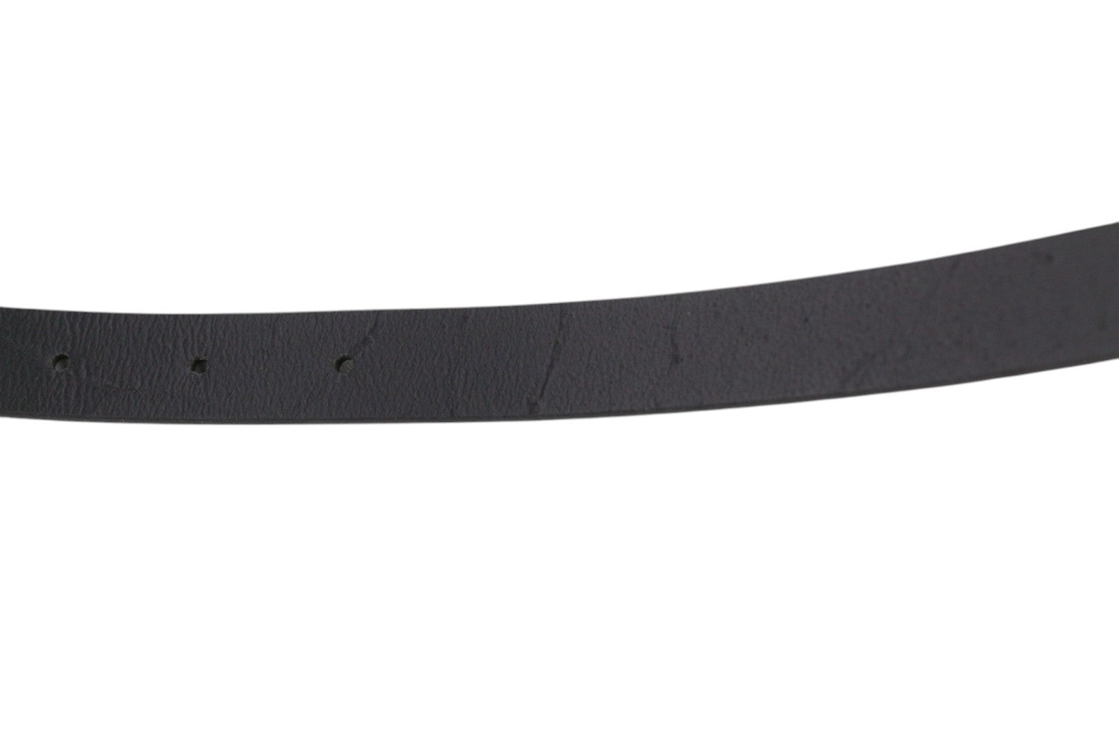 DIESEL B-Texy Women Belt 85 cm Black Leather Thin Strap Metal Buckle