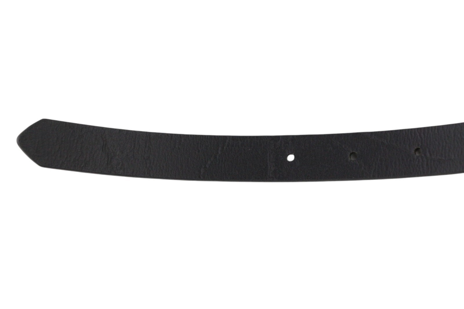DIESEL B-Texy Women Belt 85 cm Black Leather Thin Strap Metal Buckle