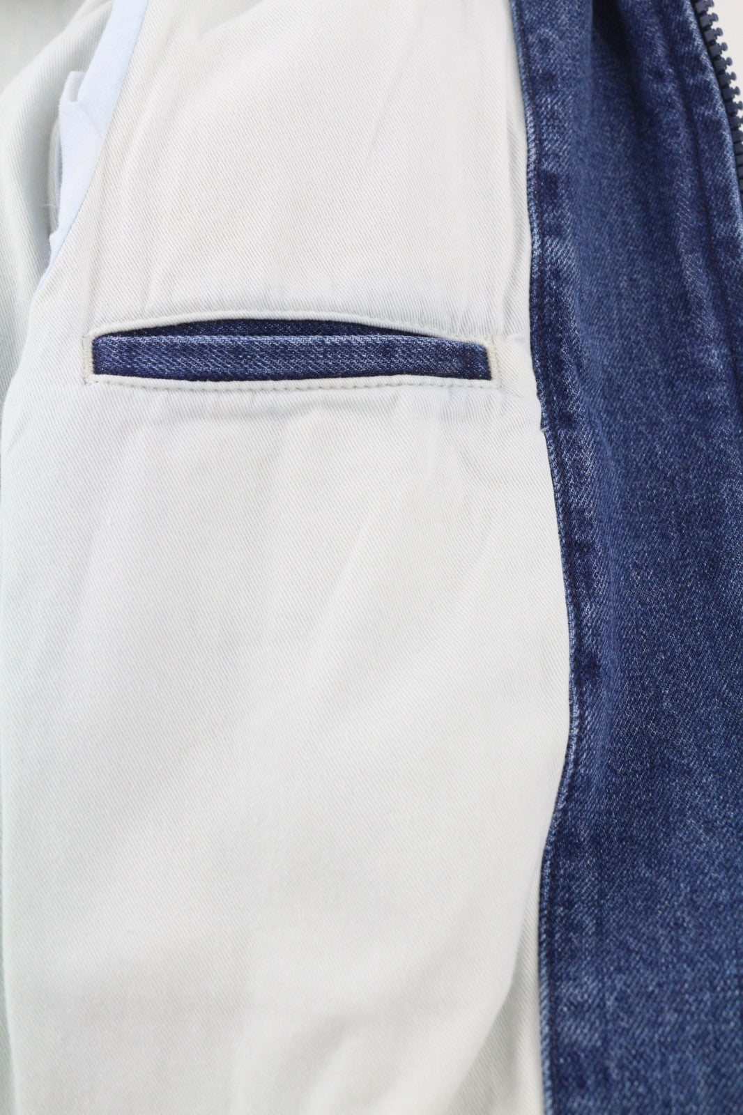 NUDIE JEANS Gudrun Men's Jacket M Camo Cotton Denim Zipped Lined Washed Blue