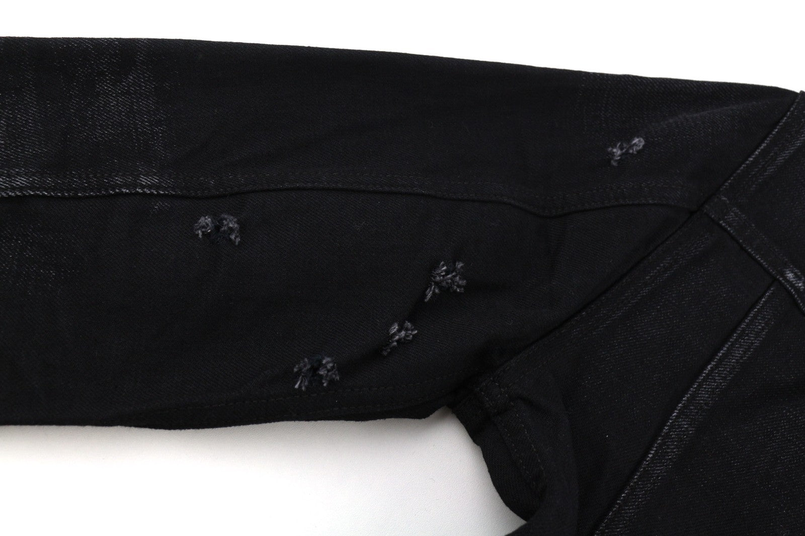 NUDIE JEANS Billy Men's Jacket XS Rebel Black B01 Washed Buttoned Polo Denim