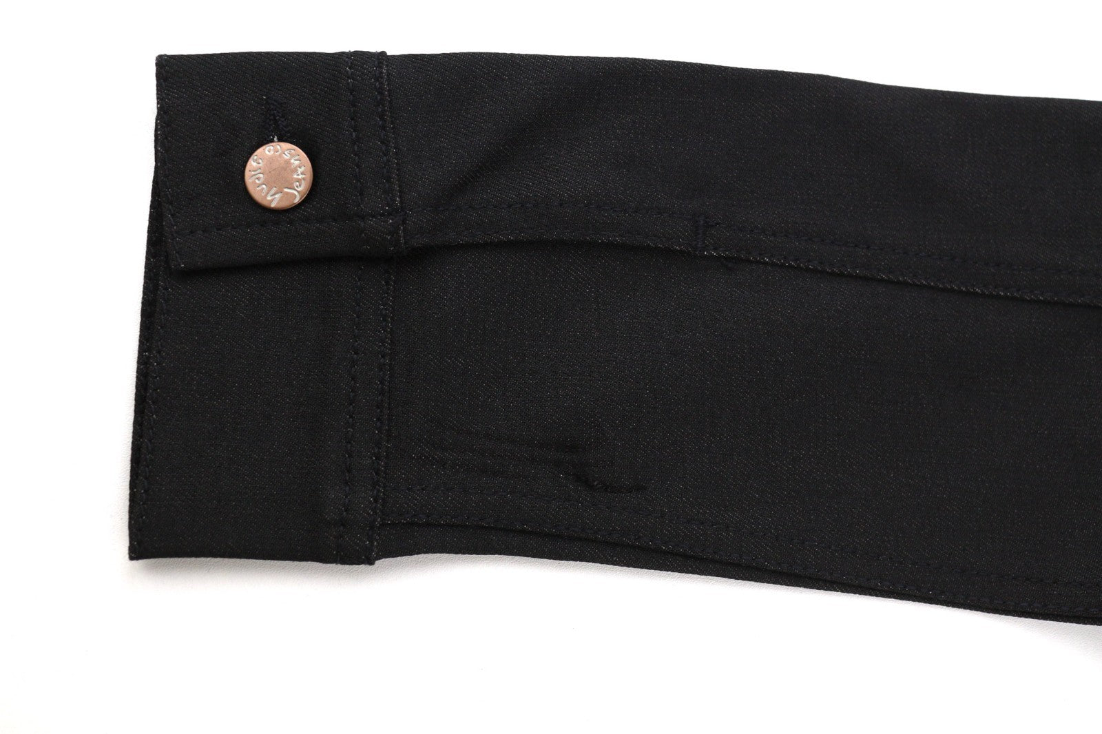 NUDIE JEANS Conny Stretch Men's Jacket XS Dry Back Coated Buttoned Polo Denim