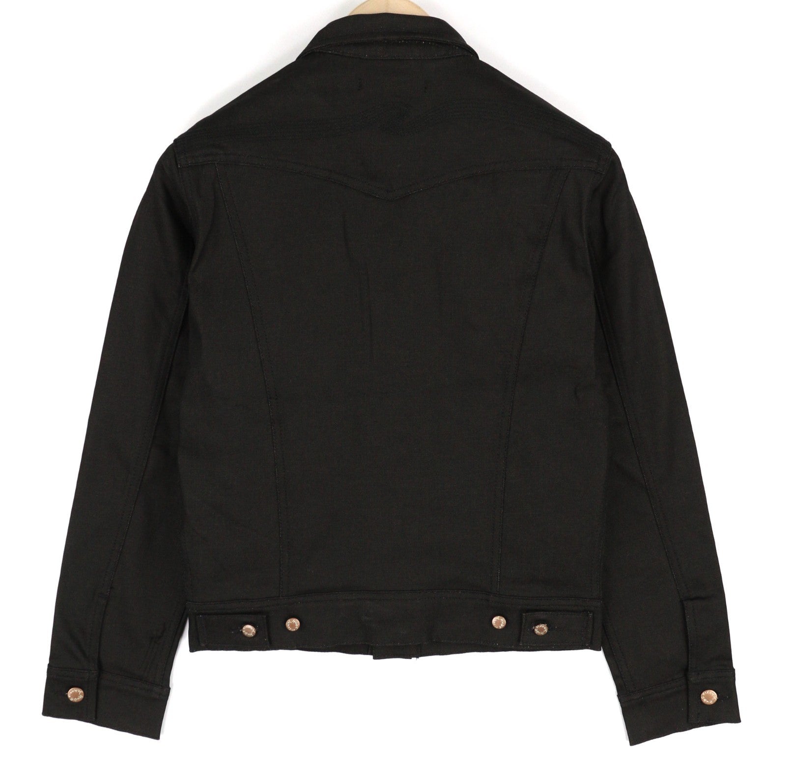 NUDIE JEANS Conny Stretch Men's Jacket XS Dry Back Coated Buttoned Polo Denim