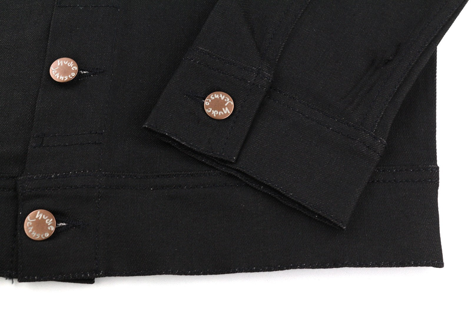 NUDIE JEANS Conny Stretch Men's Jacket XS Dry Back Coated Buttoned Polo Denim