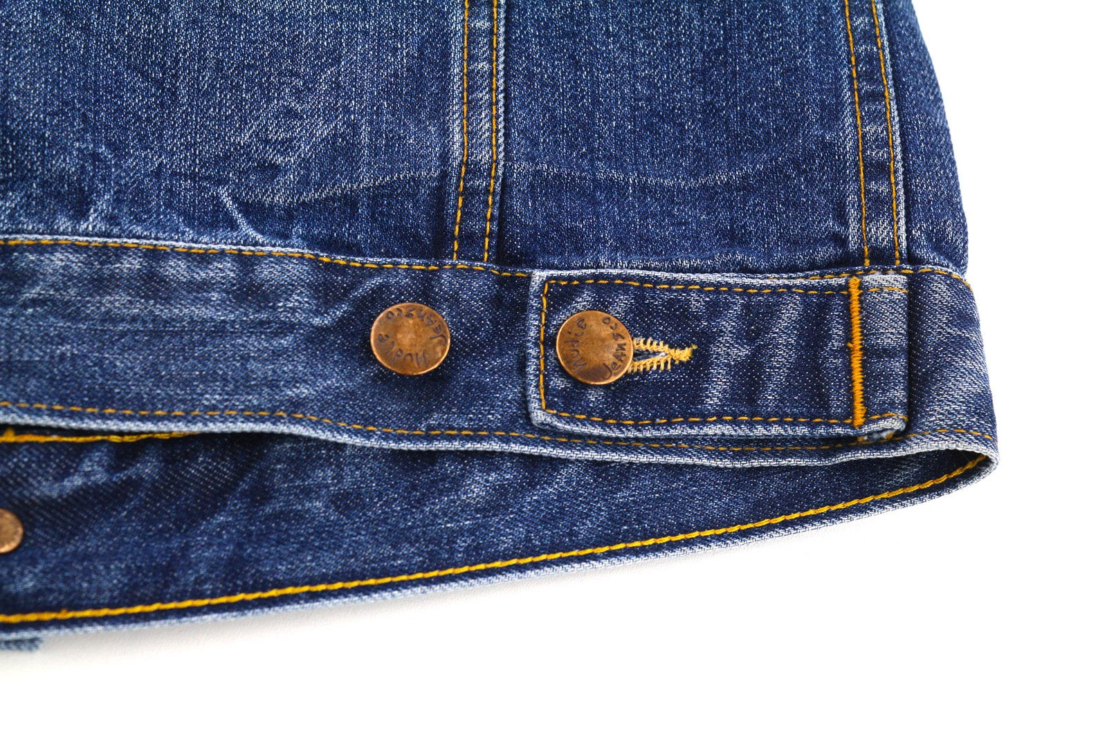 NUDIE JEANS Terry vyriška striukė S Organic Light Vintage Washed Blue polo džinsinis audinys