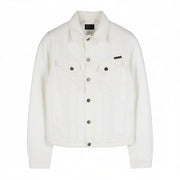 NUDIE JEANS Perry Men's Jacket S Organic White Buttoned Polo Denim Logo