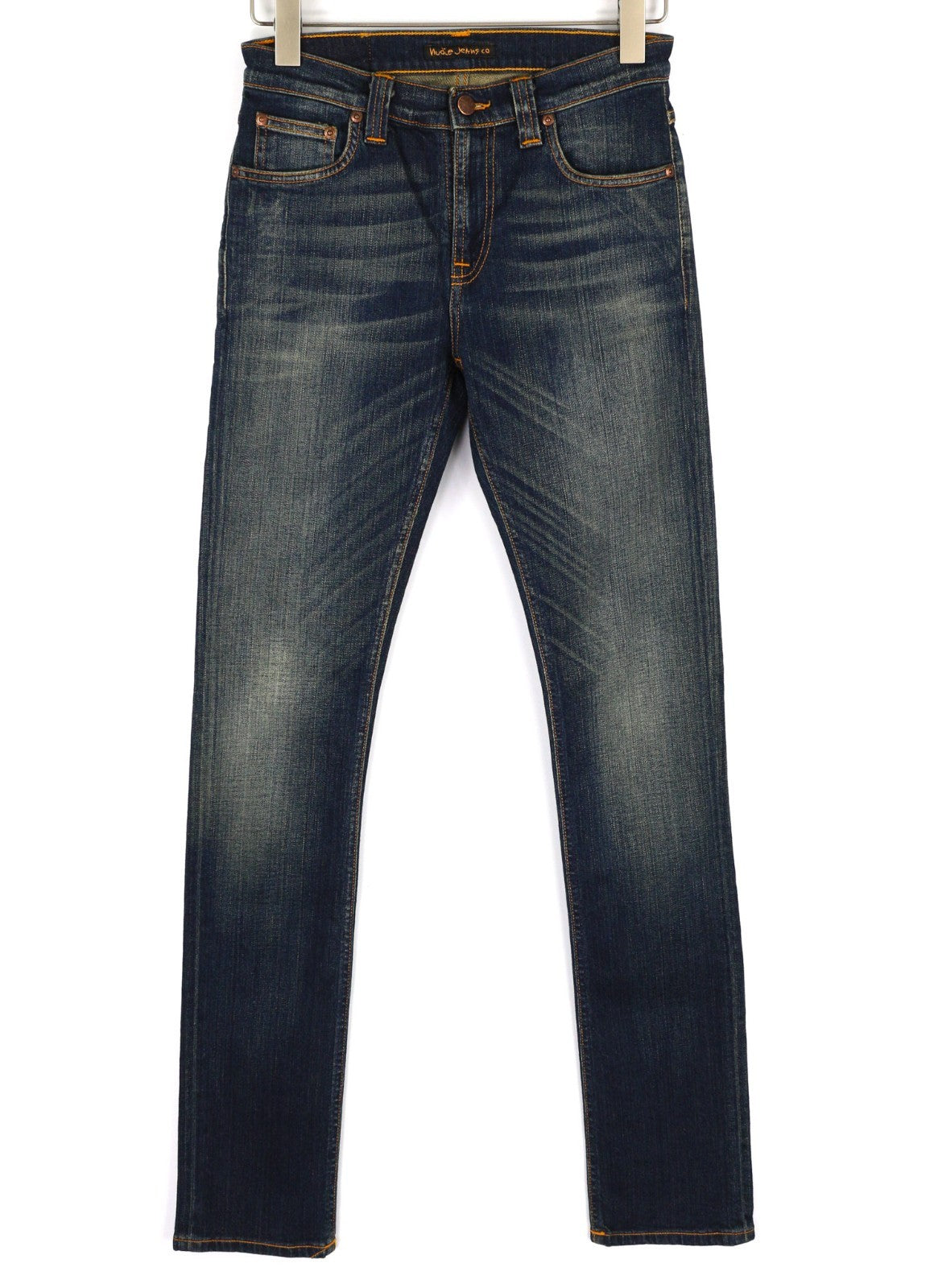 NUDIE JEANS Tube Tom Men's Jeans W28/L34 Golden Indigo Slim Fit Washed Blue