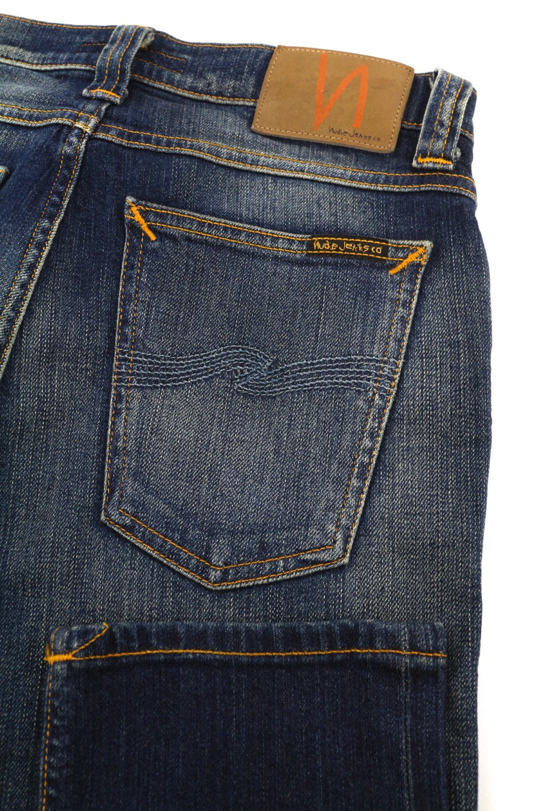 NUDIE JEANS Tube Tom Men's Jeans W28/L34 Golden Indigo Slim Fit Washed Blue