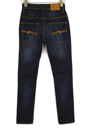 NUDIE JEANS Thin Finn Men's Jeans W28/L32 Bossa Ozzy Organic Dark Washed Denim