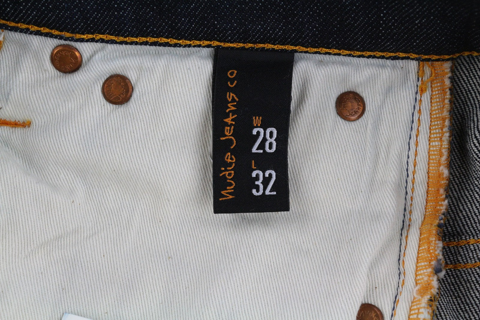 NUDIE JEANS Thin Finn Men's Jeans W28/L32 Bossa Ozzy Organic Dark Washed Denim