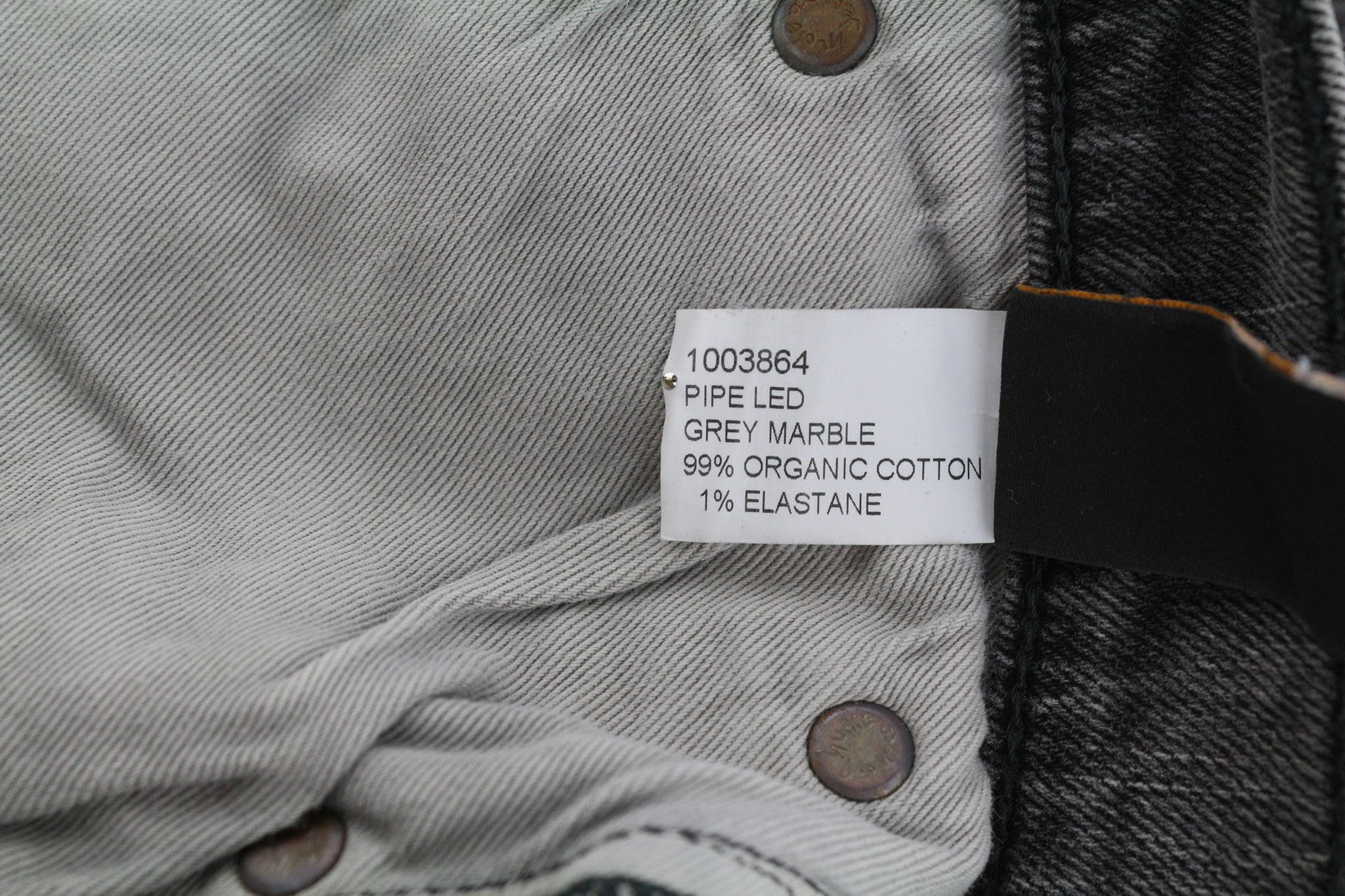 NUDIE JEANS Pipe Led Men's Jeans W28/L32 Grey Marble Organic Slim Washed Denim