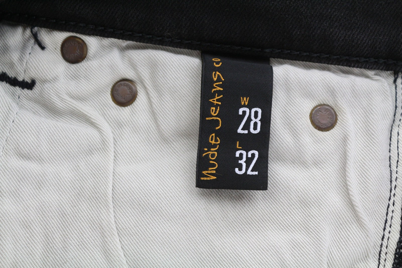 NUDIE JEANS Pipe Led Men's Jeans W28/L32 Grey Marble Organic Slim Fit Logo