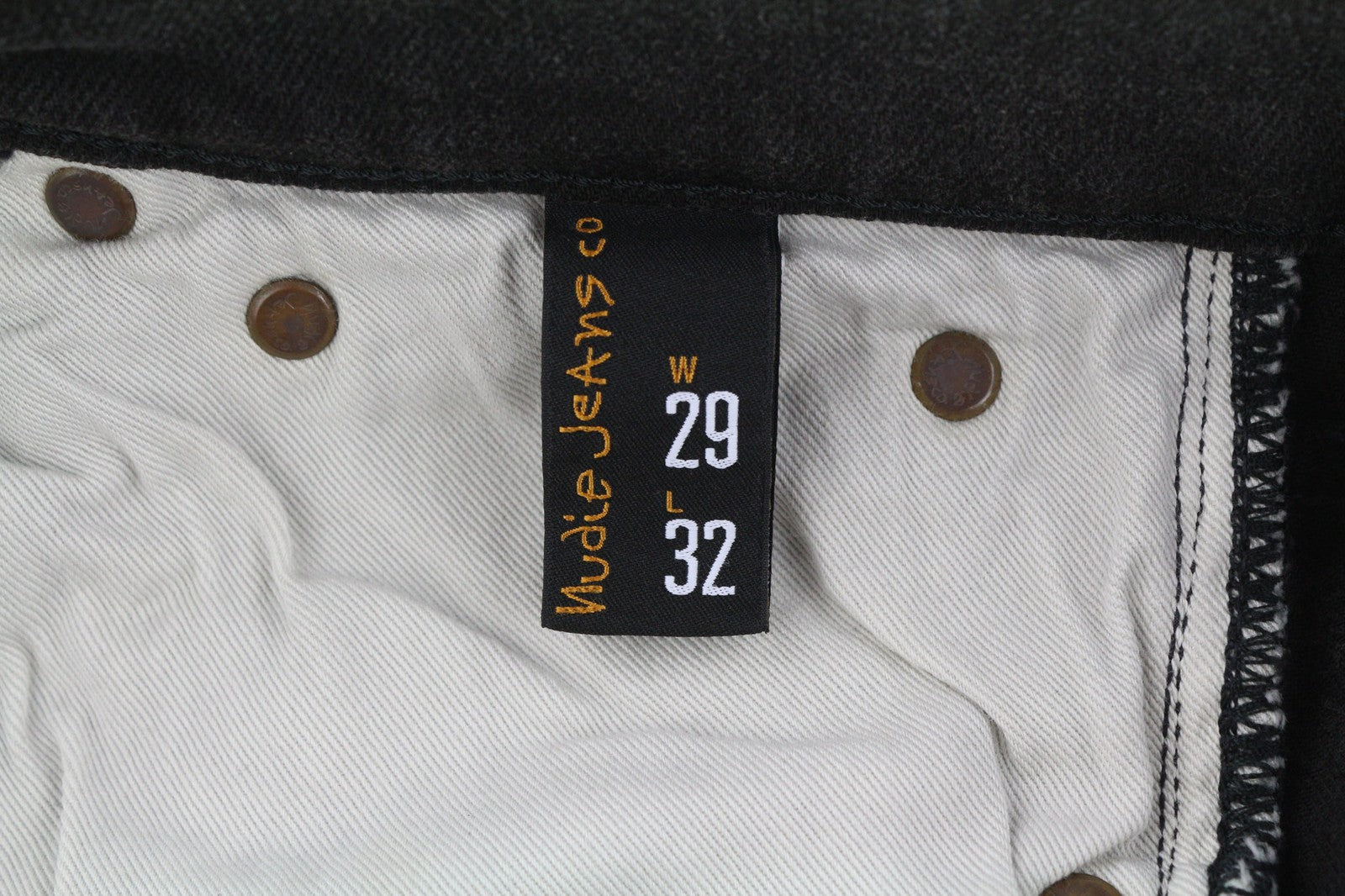 NUDIE JEANS Pipe Led Men's Jeans W29/L32 Grey Marble Organic Slim Fit Logo