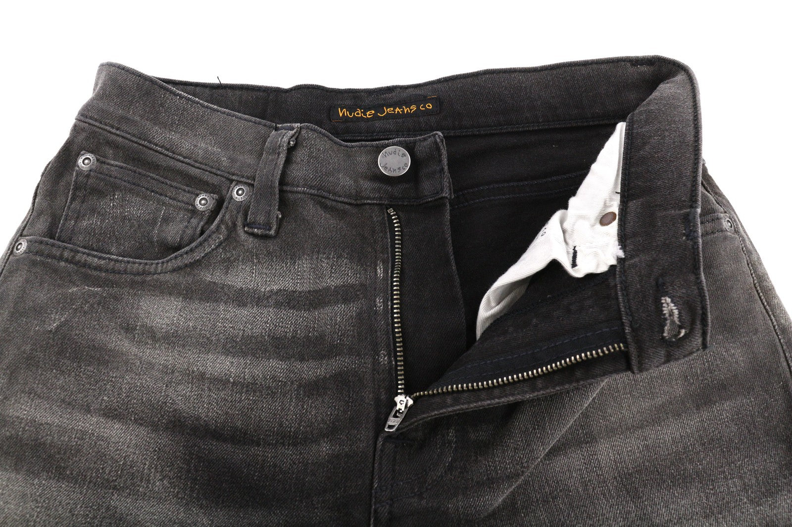 NUDIE JEANS Pipe Led vyriški džinsai W28/L32 Grey Marble Organic Slim Faded 