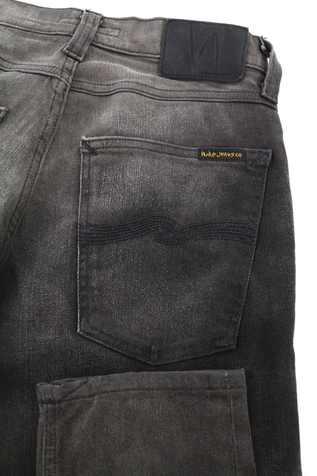 NUDIE JEANS Pipe Led Men's Jeans W30/L30 Grey Marble Organic Slim Fit Faded