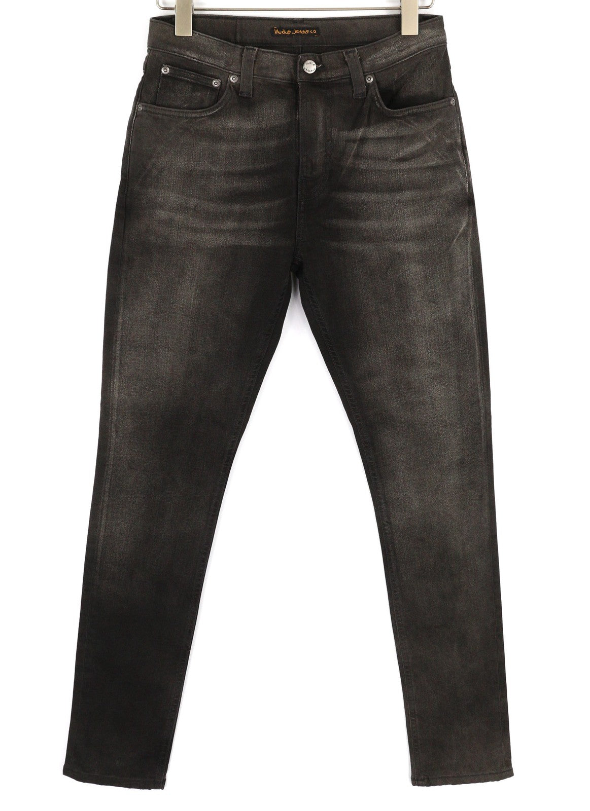 NUDIE JEANS Pipe Led Men's Jeans W30/L30 Grey Marble Organic Slim Washed Effect