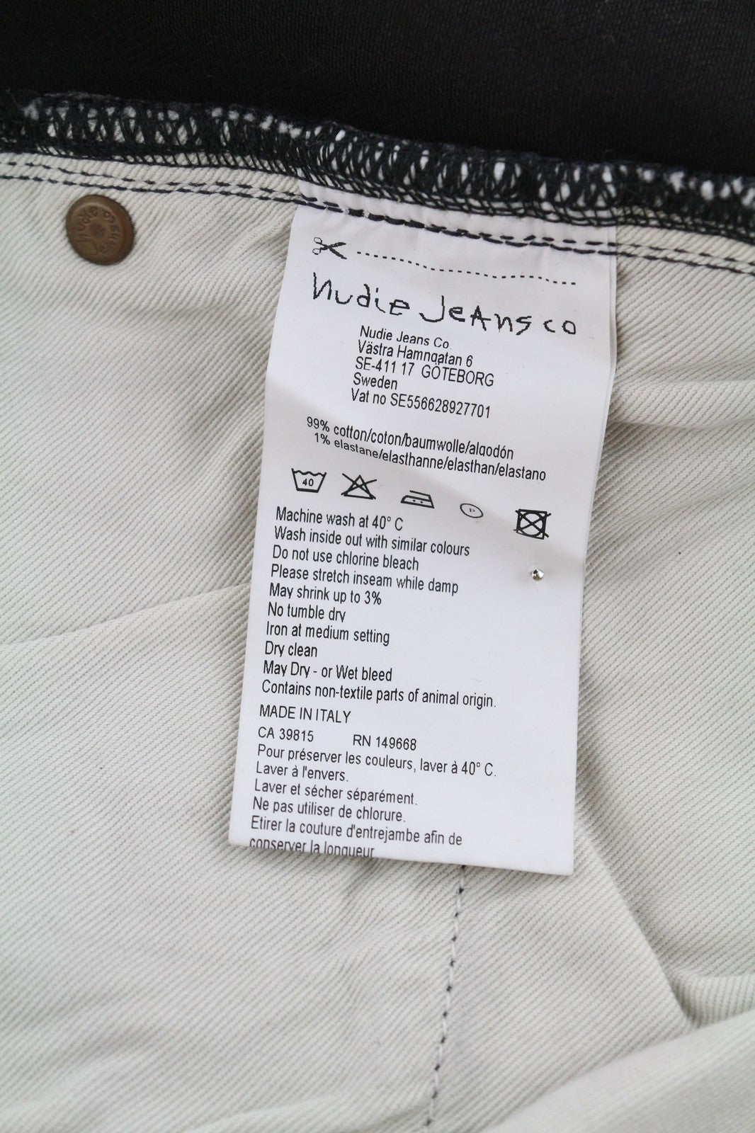 NUDIE JEANS Pipe Led vyriški džinsai W30/L30 pilko marmuro, organinio plonumo, skalbto efekto 