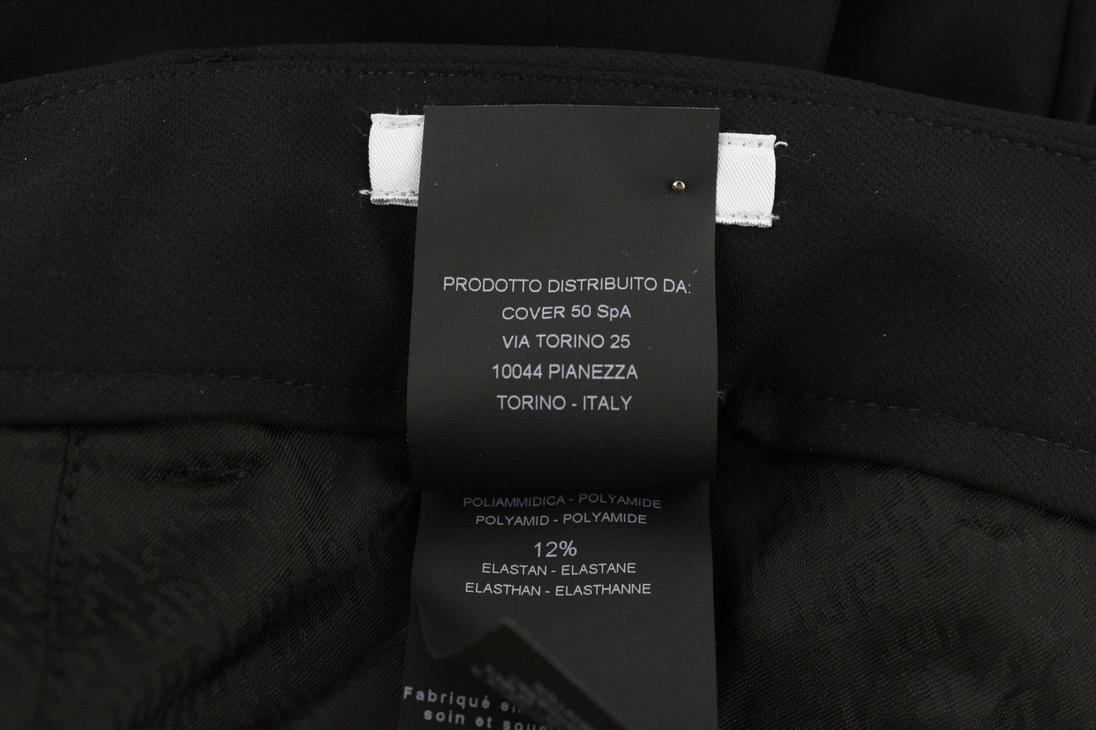 PT TORINO Lamda Men's Trousers 52 W33 Black Chino Slim Fit Unfinished Hem