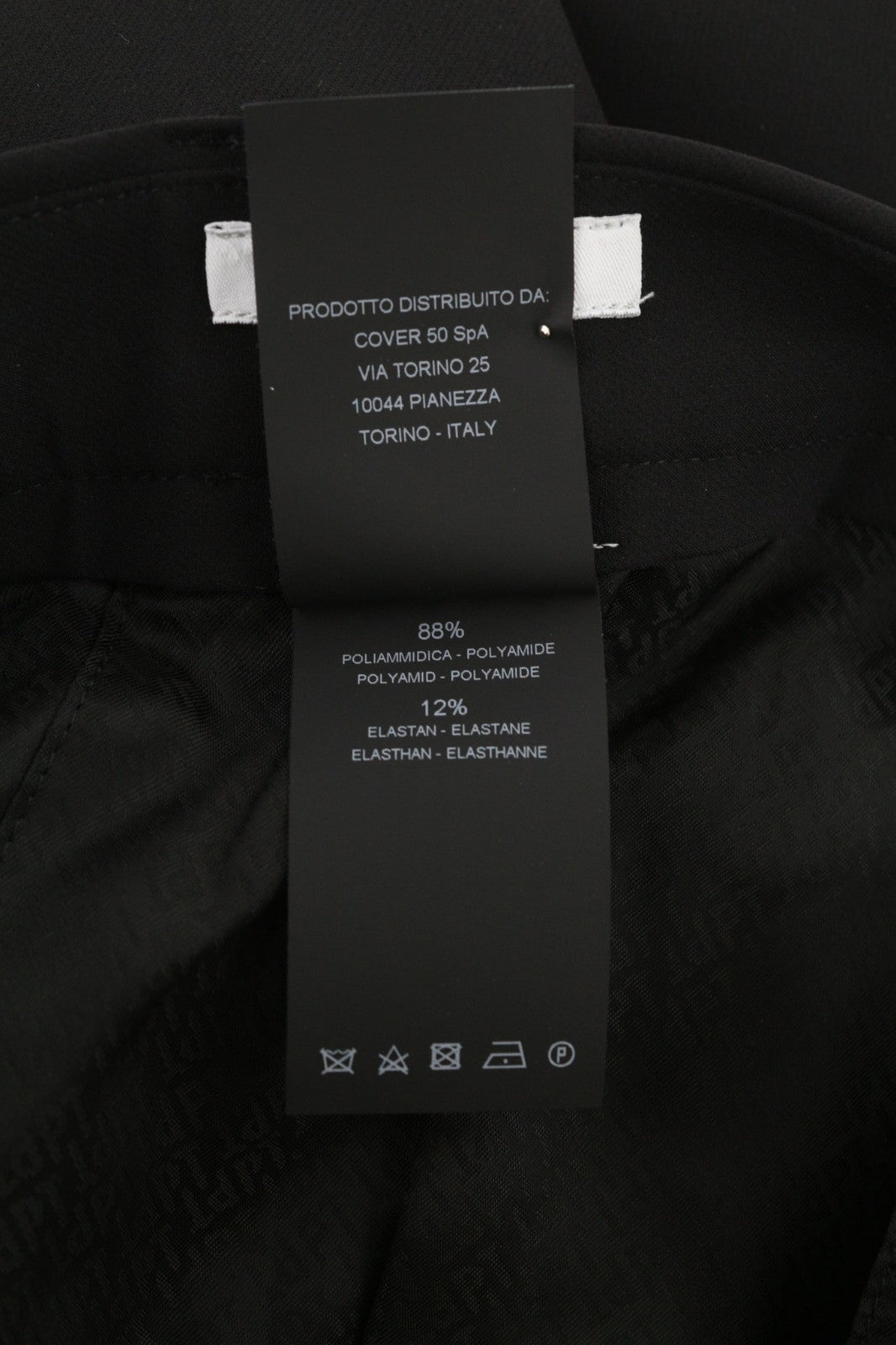 PT TORINO Lamda Men's Trousers 58 W38 Black Chino Slim Fit Unfinished Hem