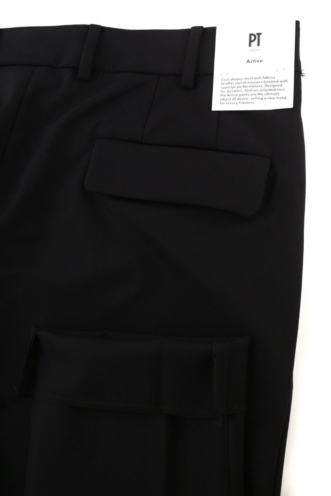 PT TORINO Lamda Men's Trousers 46 W29 Black Chino Slim Fit Unfinished Hem