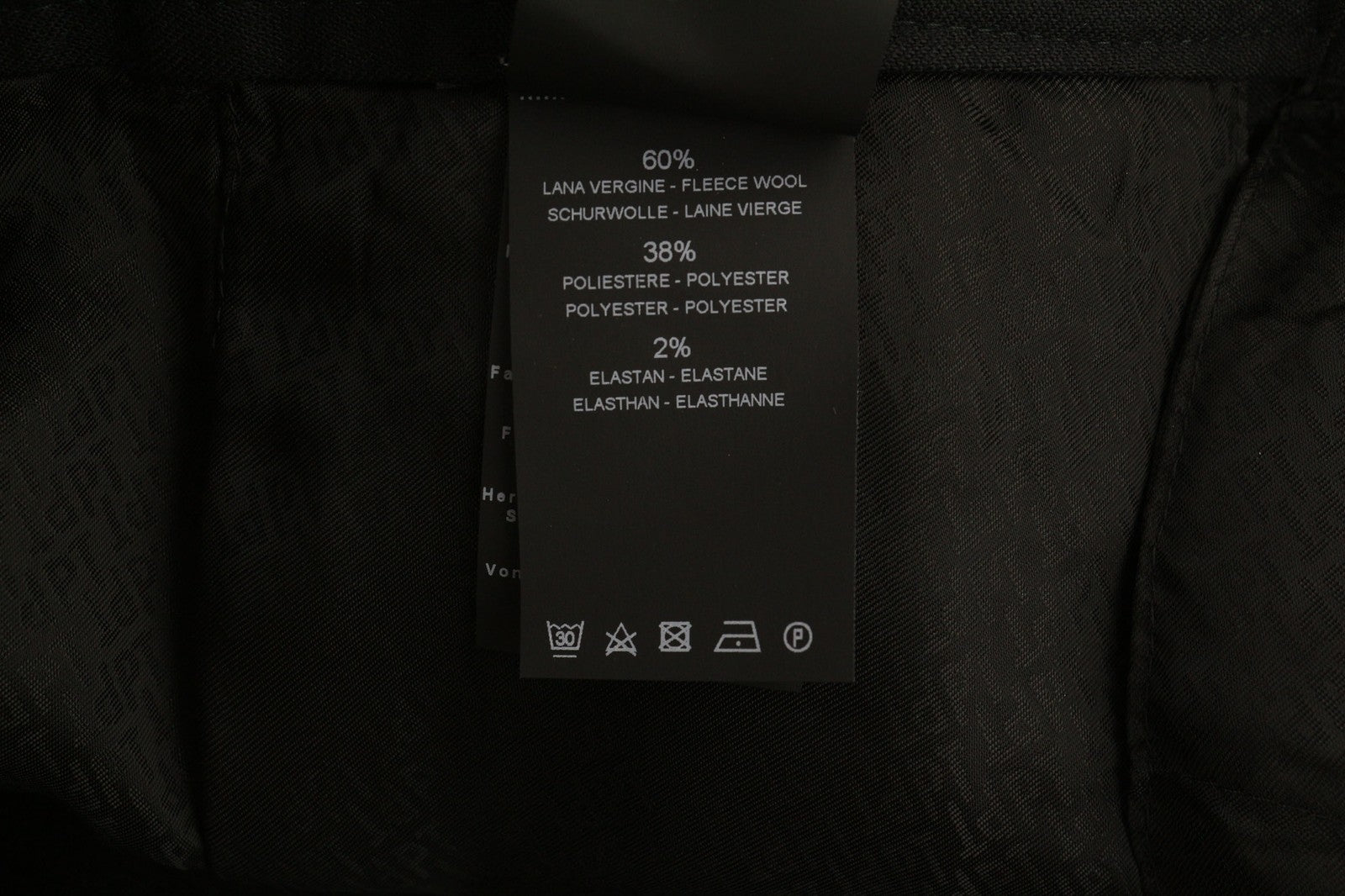 PT TORINO Lamda Men's Trousers 46 W31 Black Fleece Wool Cargo Zipped Pocket