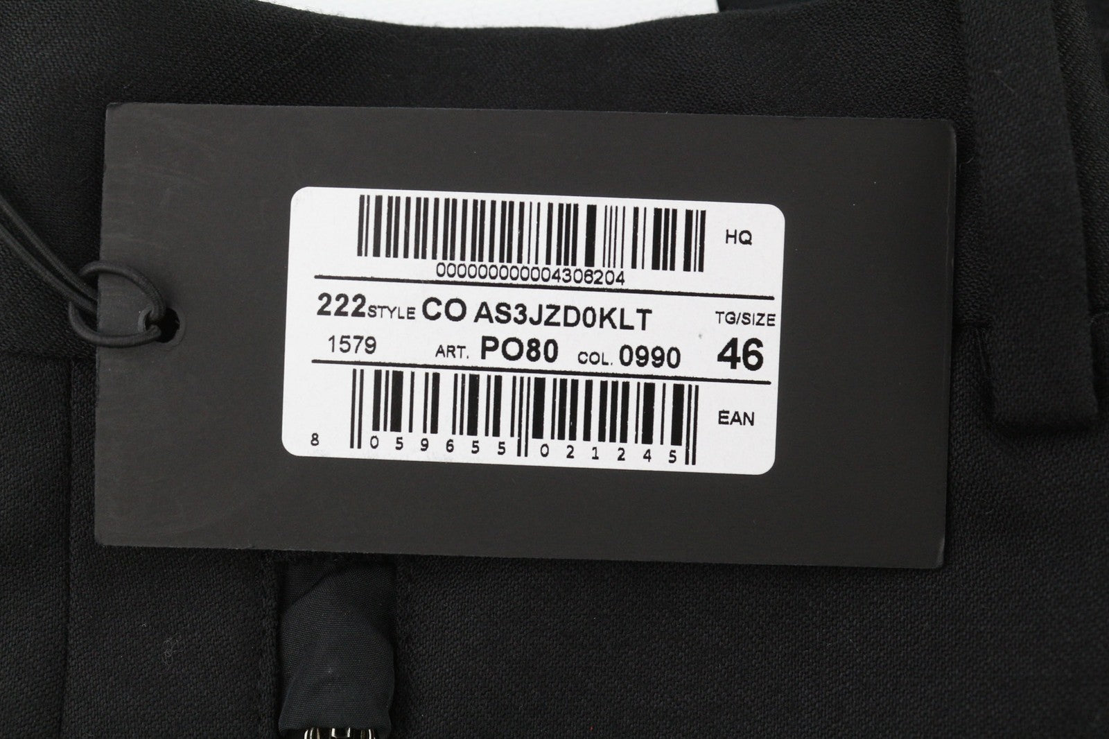 PT TORINO Lamda Men's Trousers 46 W31 Black Fleece Wool Cargo Zipped Pocket