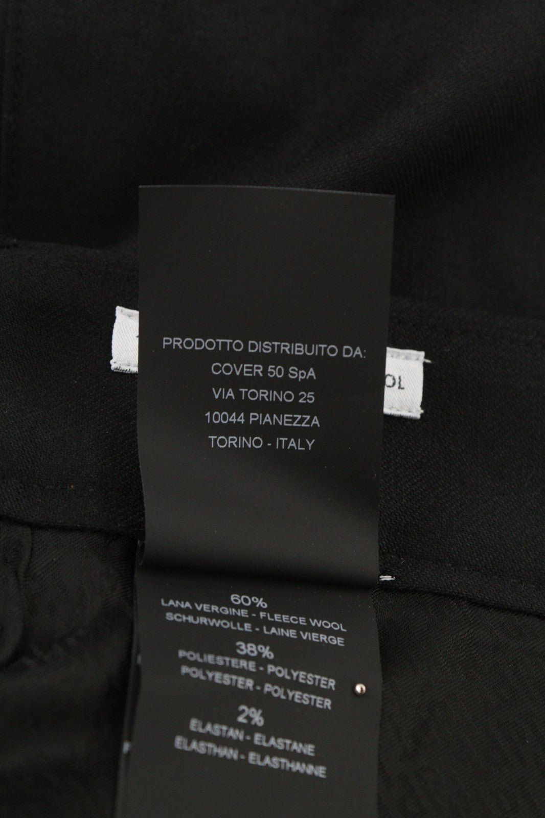 PT TORINO Lamda Men's Trousers 48 W33 Black Fleece Wool Cargo Zipped Pocket