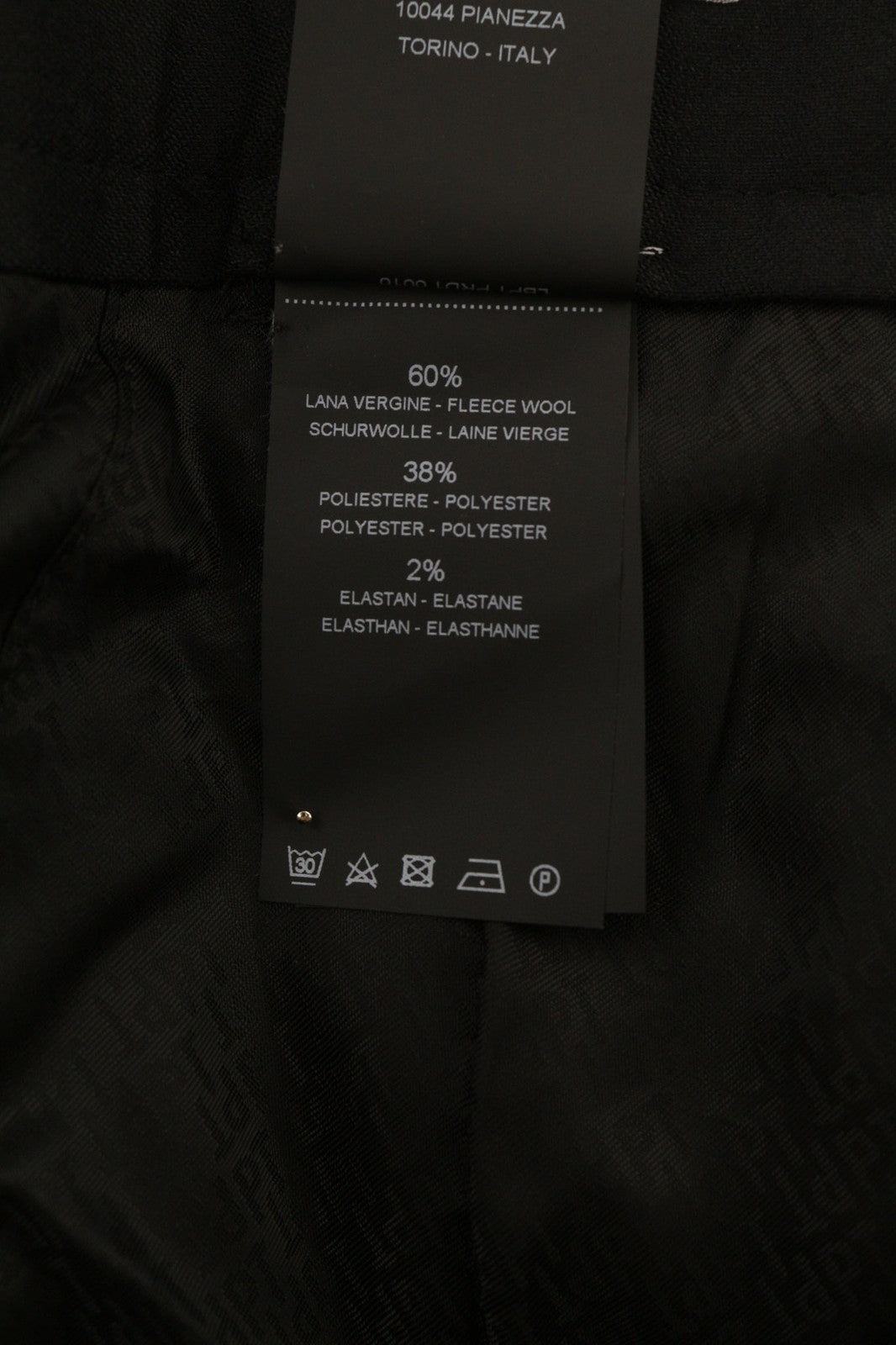 PT TORINO Lamda Men's Trousers 54 W37 Black Fleece Wool Cargo Zipped Pocket