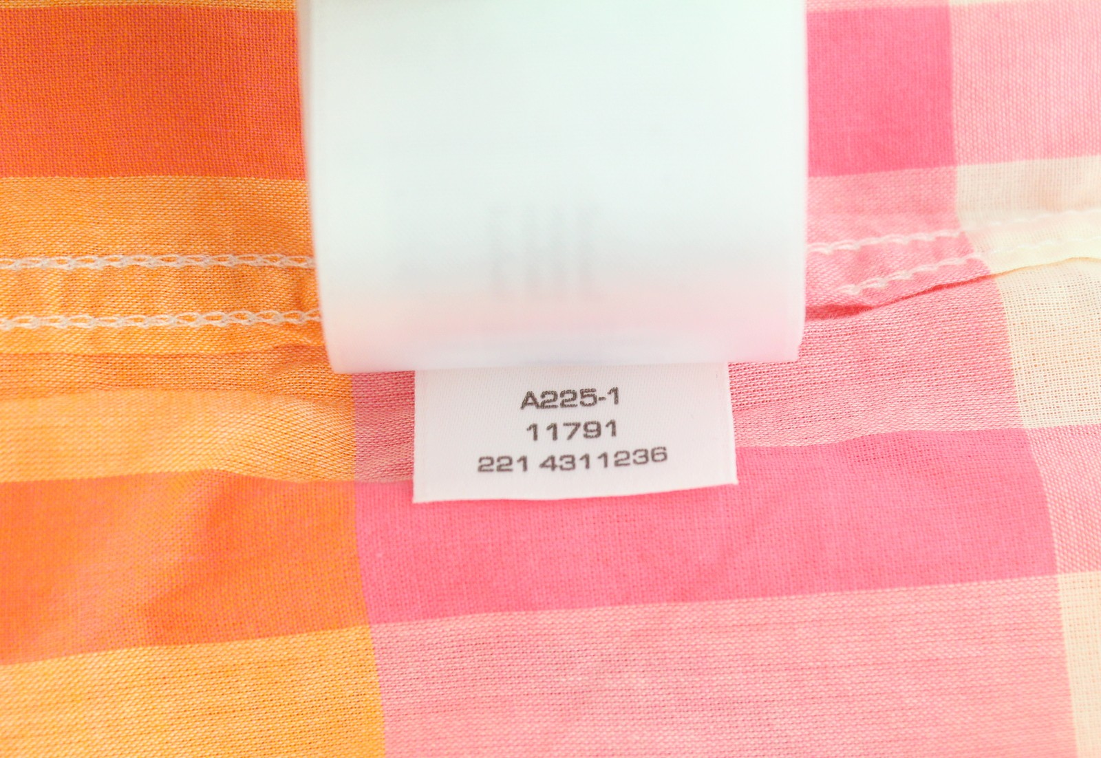 GANT Rel Wide Cuff Madras Women Shirt EU34 Preppy Pink Button-Down Neck Casual