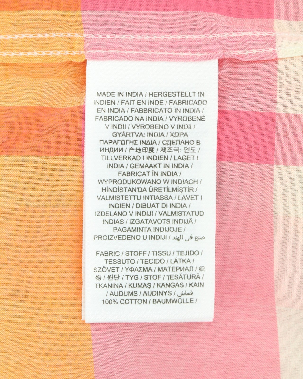 GANT Rel Wide Cuff Madras Women Shirt EU34 Preppy Pink Button-Down Neck Casual