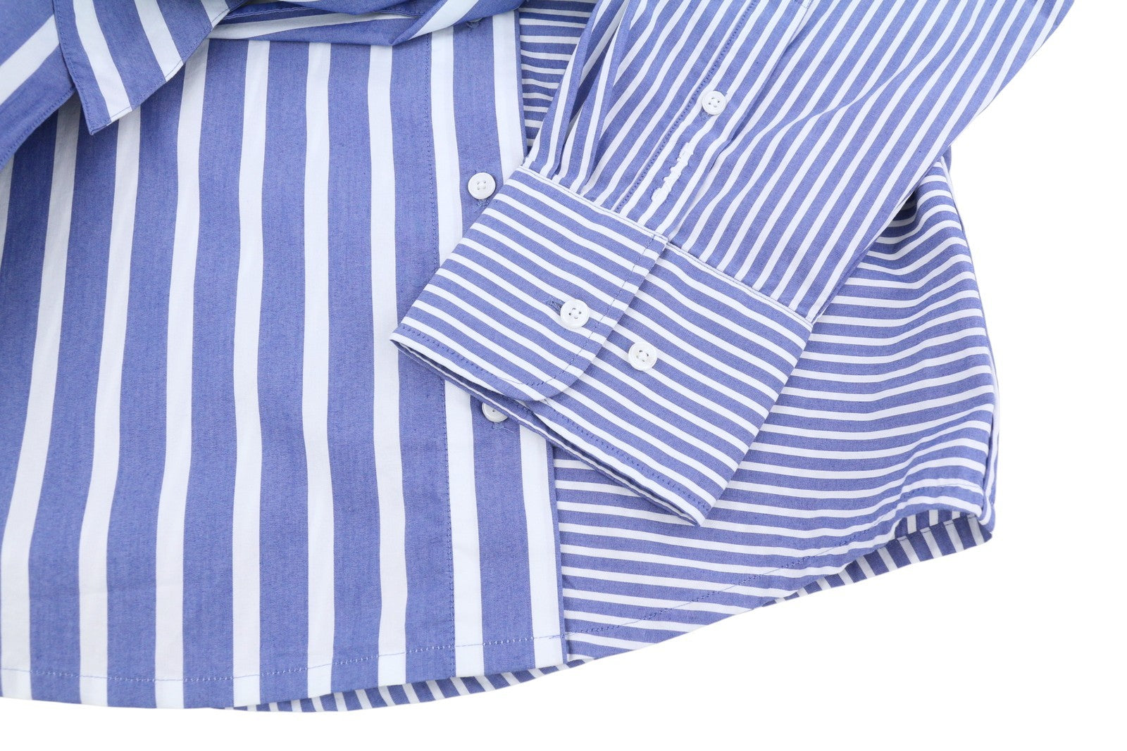 GANT Tech Prep Mix Stripe Women Shirt EU40 College Blue Belted Button-Down Neck