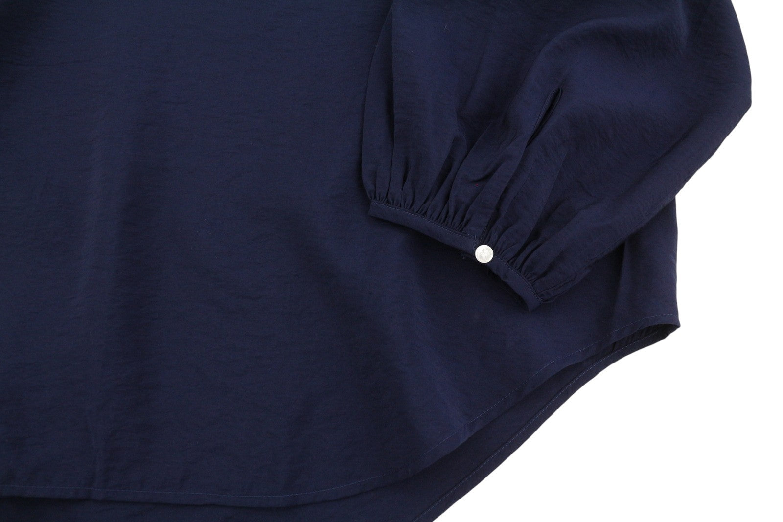 GANT Pop Over Women Blouse EU42 Classic Blue V-Neck Loose Fit Thin 3/4 Sleeves