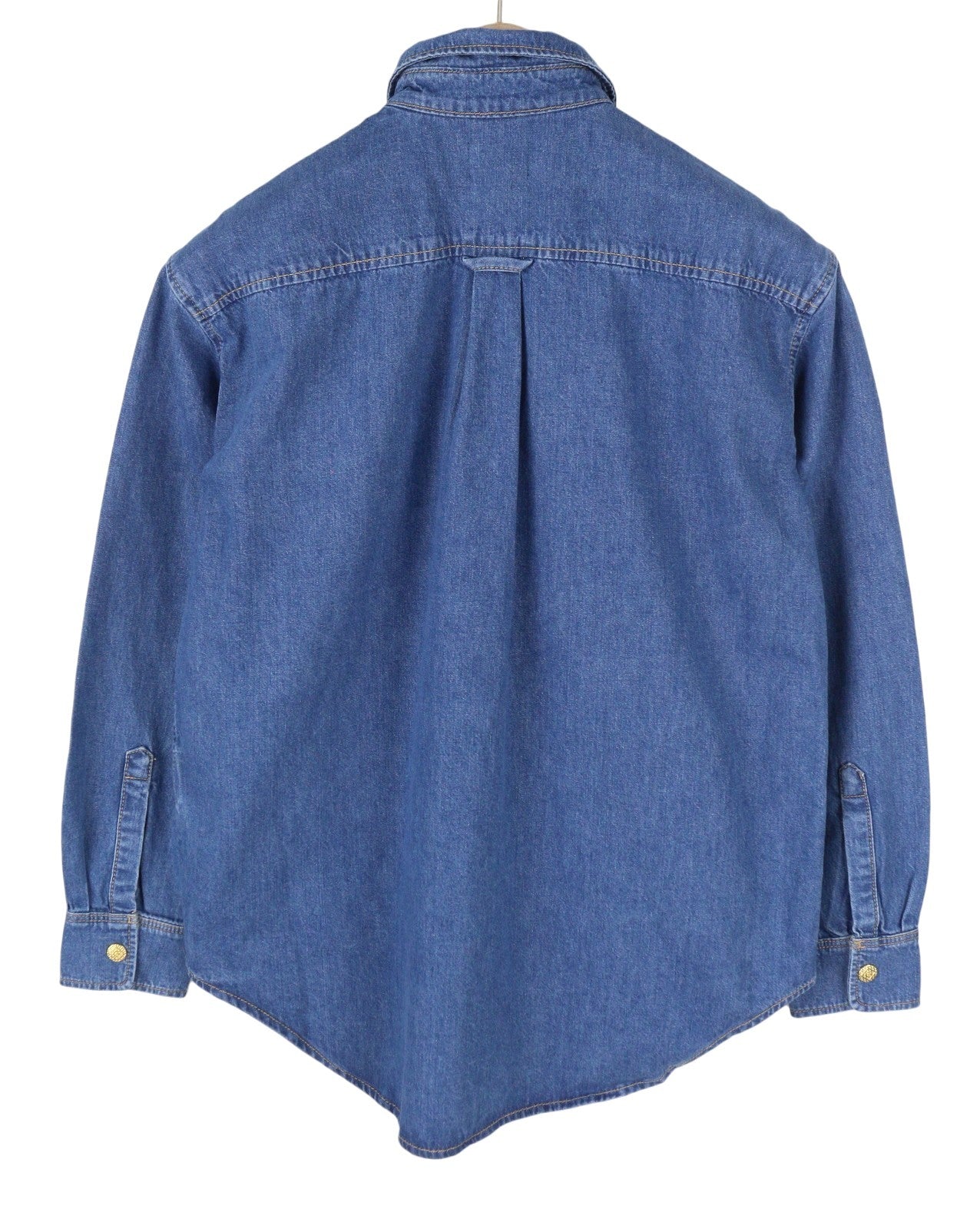 GANT Relaxed Denim Women Shirt EU32 Indigo Western Snap Buttons Spread Neck