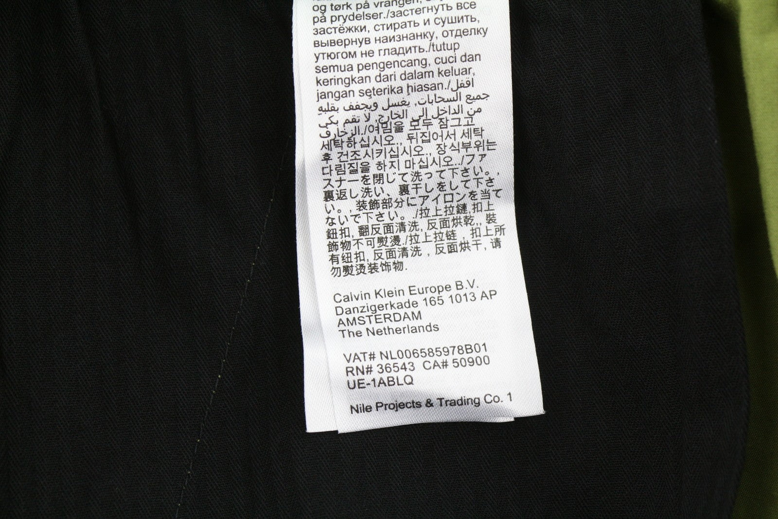 CALVIN KLEIN Utility Cotton Pop Men Trousers S Green Elastic Waist Logo Cargo