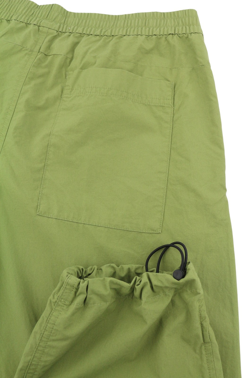 CALVIN KLEIN Utility Cotton Pop Men Trousers S Green Elastic Waist Logo Cargo