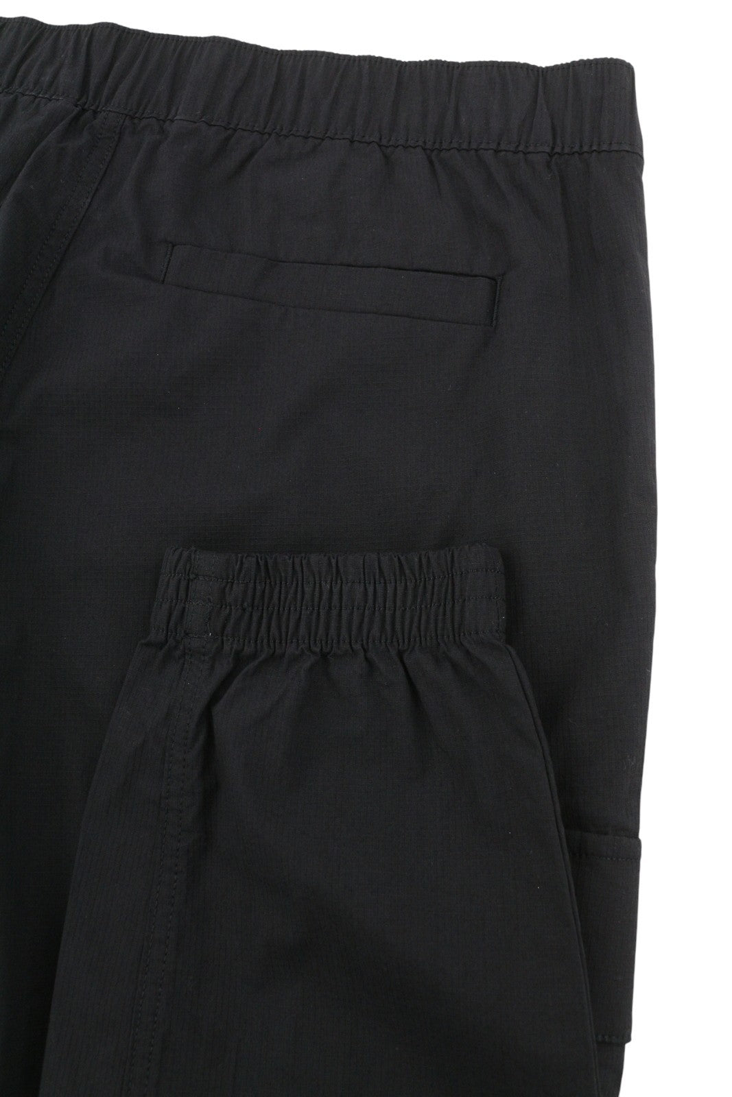 CALVIN KLEIN Men Trousers W32 Black Cargo Elastic Waist Check Patch Pockets