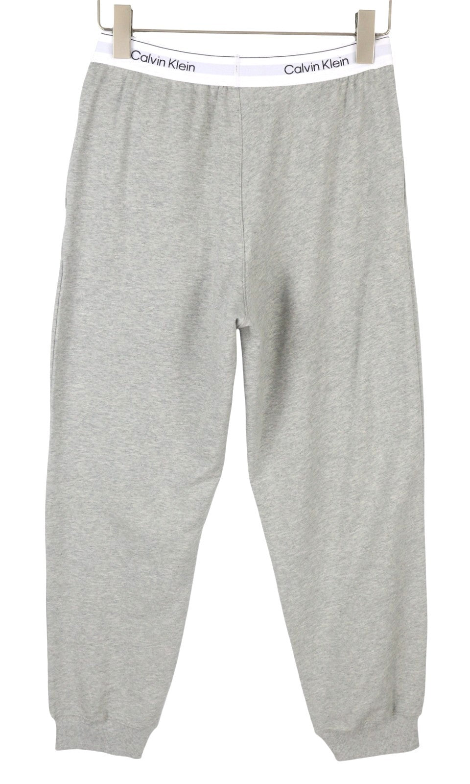 CALVIN KLEIN Sleepwear Jogger Men Trousers M Grey Melange Elastic Waist Tricot